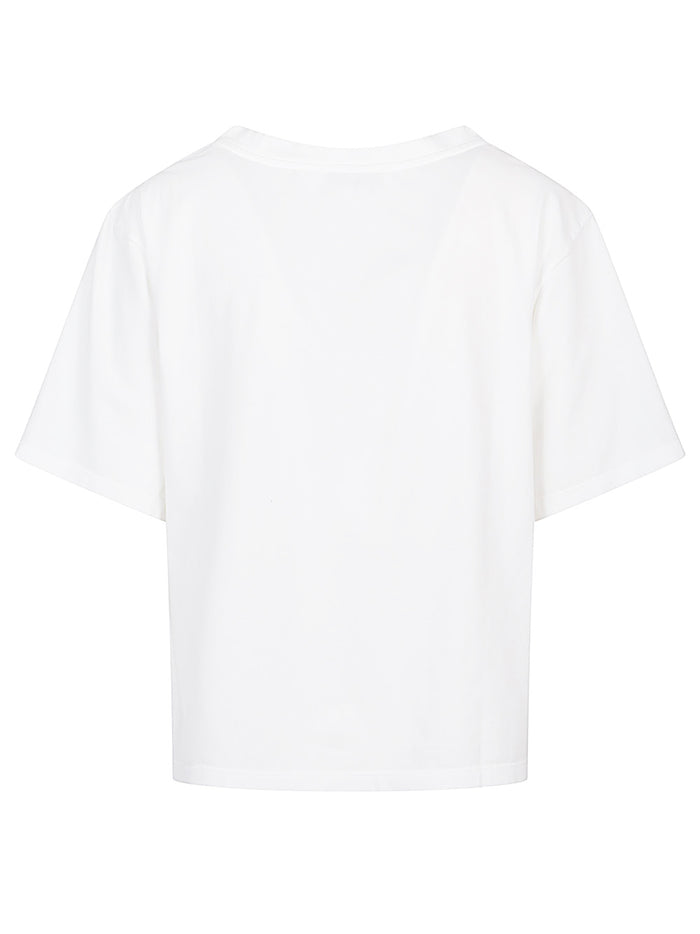 Base T-shirts and Polos White Cotton Elastane