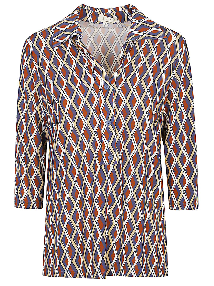Siyu Shirts Bordeaux Viscose Elastane
