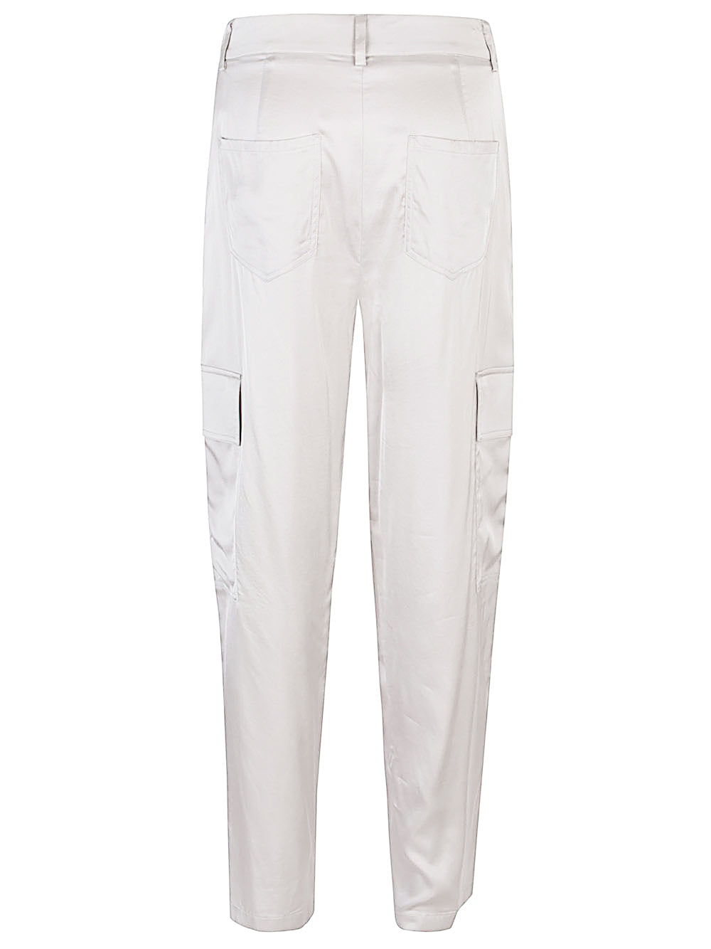 Via Masini 80 Trousers Light Grey Viscose Elastane