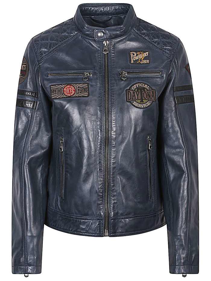 DAYTONA 73 Jackets Blue Lamb Skin