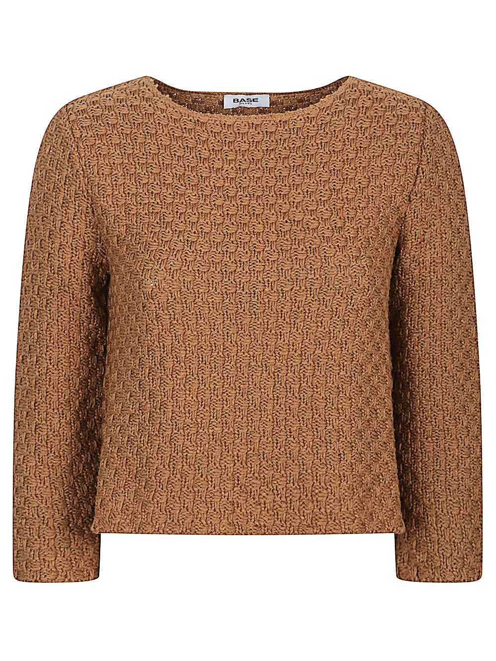 Base Sweaters Camel Cotton Linem