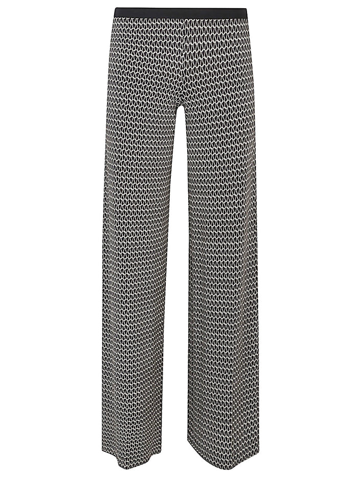 Siyu Trousers Black Viscose Elastane
