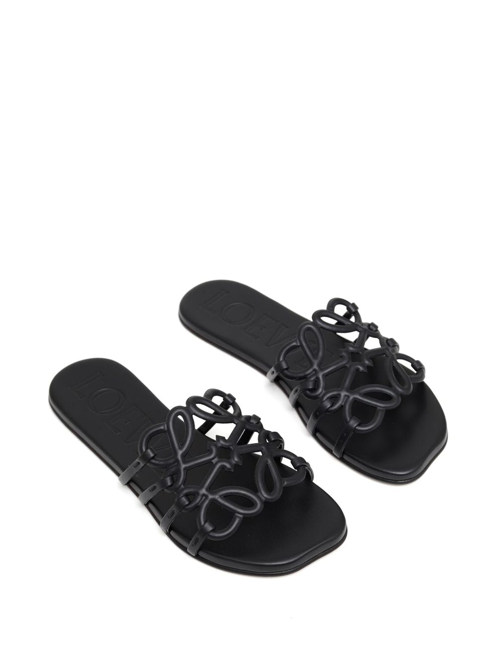 Loewe Sandals Black Calf Leather