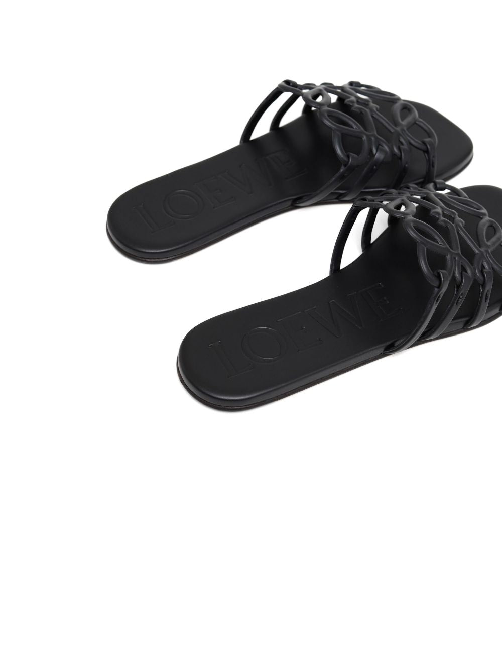 Loewe Sandals Black Calf Leather