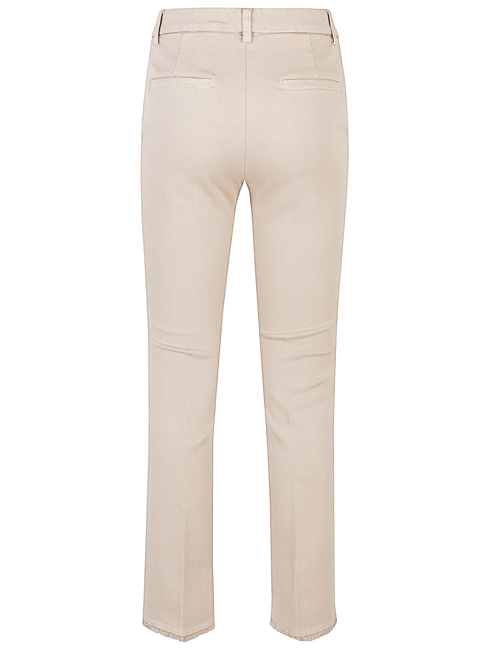 Via Masini 80 Trousers Beige Cotton Elastane