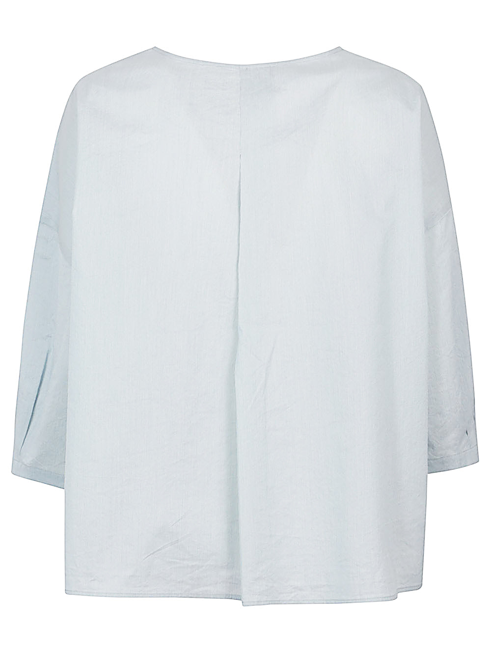 Apuntob Top Clear Blue Cotton Silk