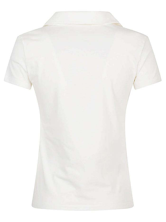 Base T-shirts and Polos White Cotton Elastane