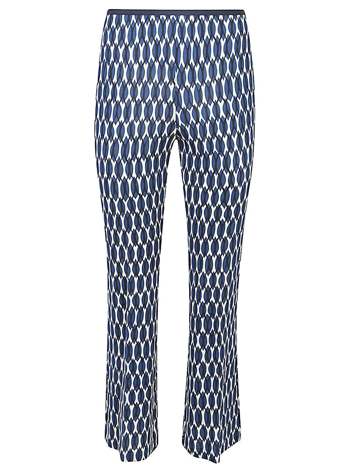 Siyu Trousers Blue Viscose Elastane