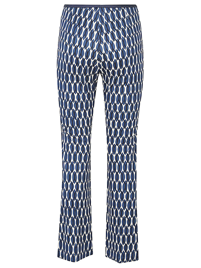 Siyu Trousers Blue Viscose Elastane