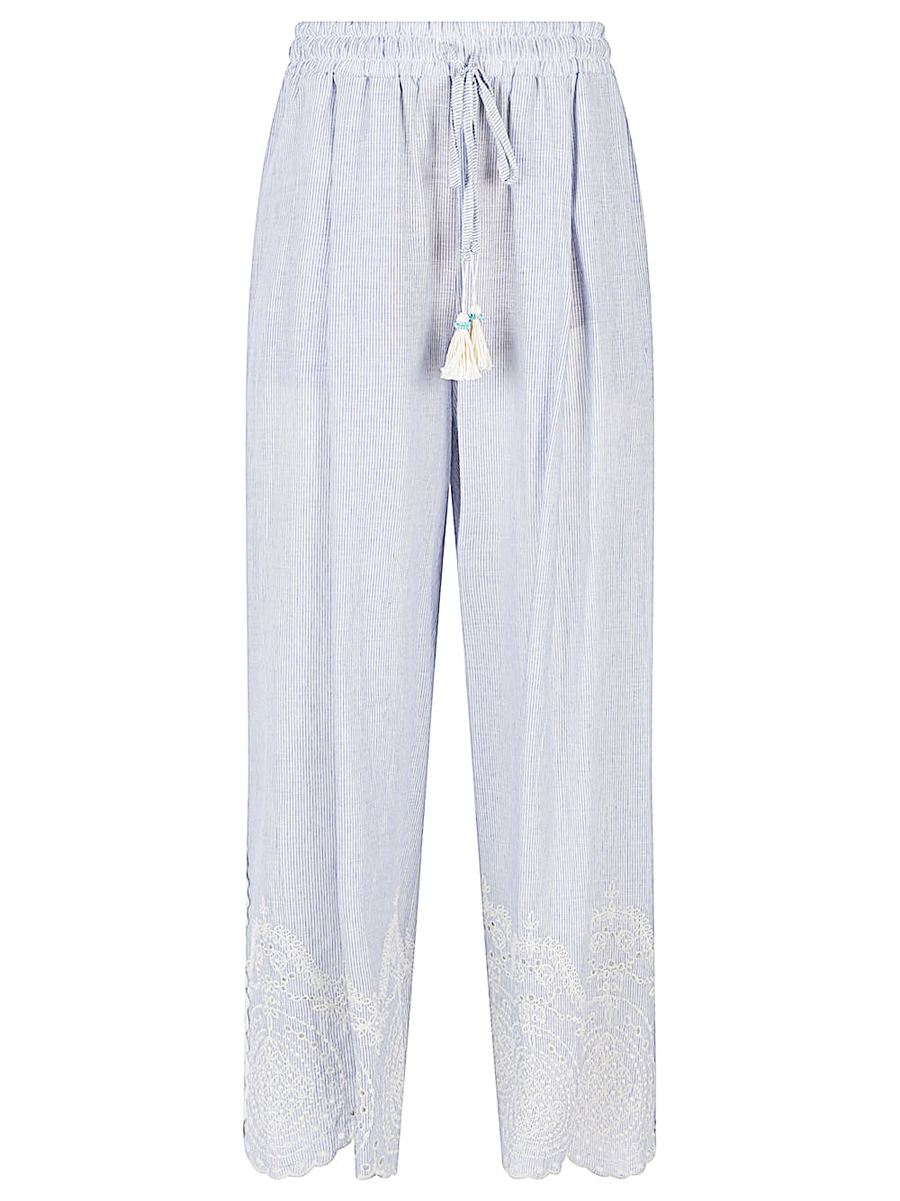 Front Street Trousers Clear Blue Cotton