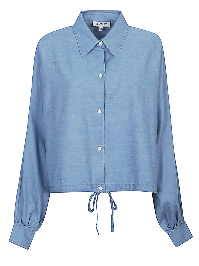 Sosue Shirts Clear Blue Cotton
