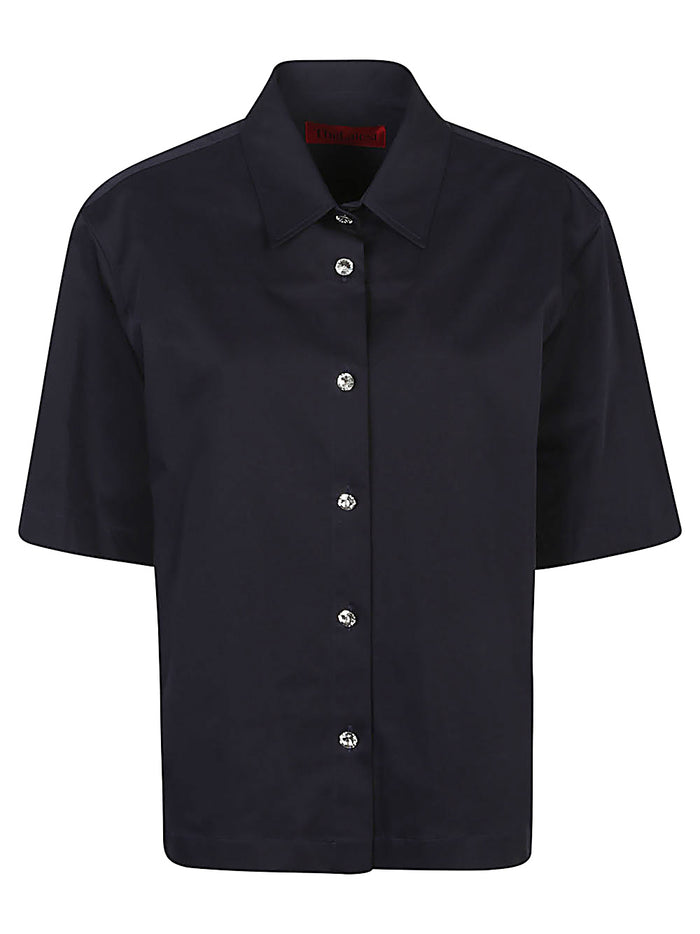 THE LATEST Shirts Blue Cotton Elastane