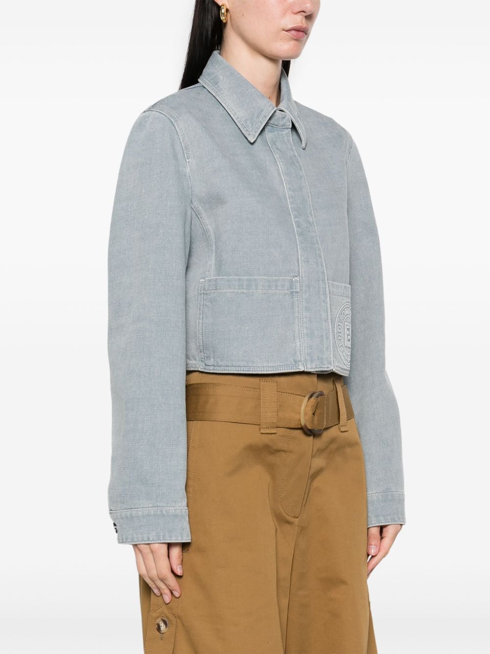 Fendi Coats Grey Cotton