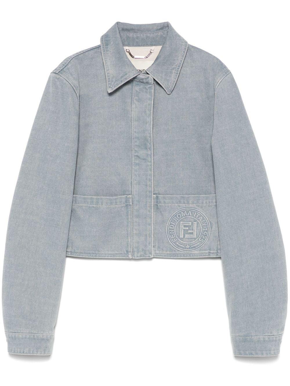 Fendi Coats Grey Cotton