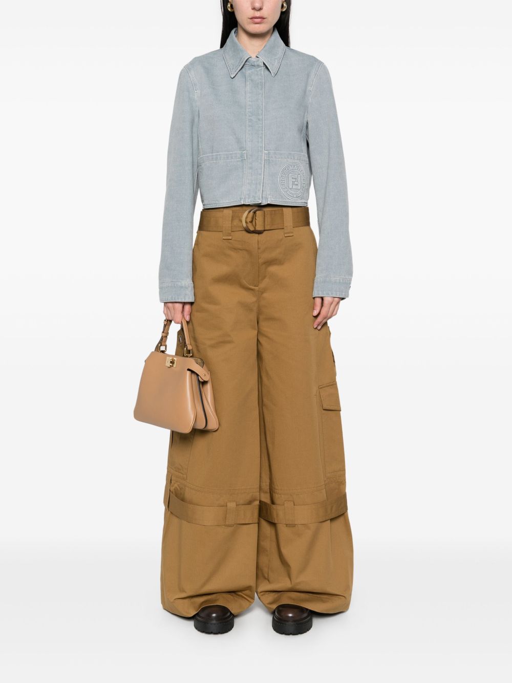 Fendi Coats Grey Cotton