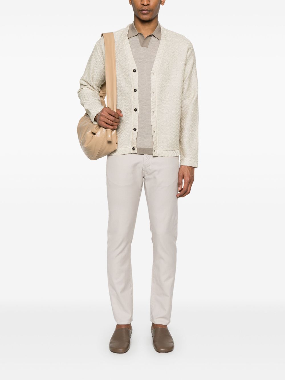 Emporio Armani T-Shirts And Polos Beige Lyocell