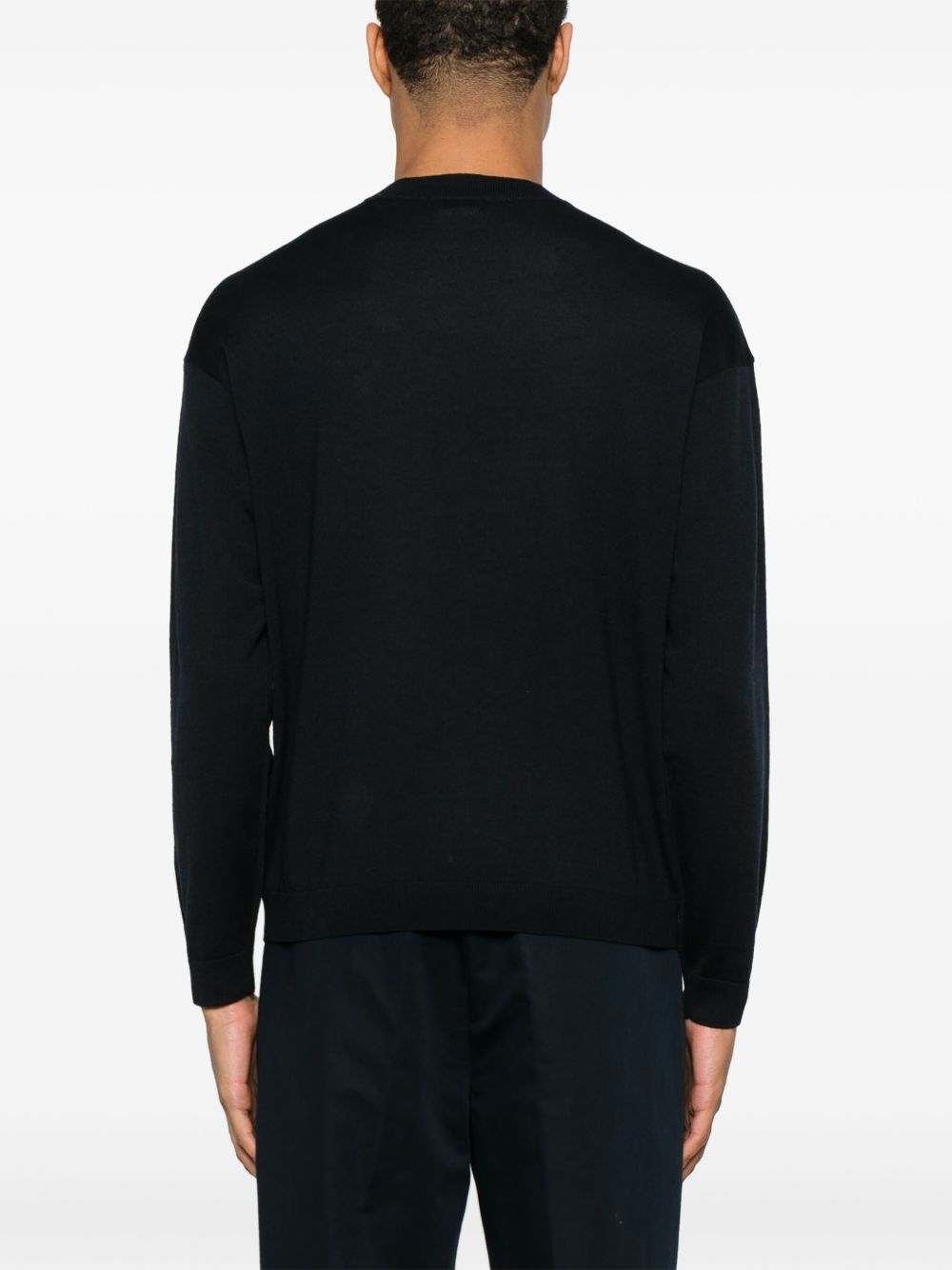 Emporio Armani Sweaters Blu Virgin Wool