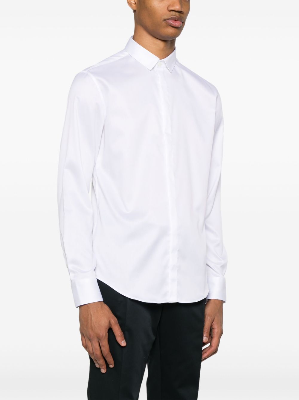 Emporio Armani Shirts Bianco Cotton