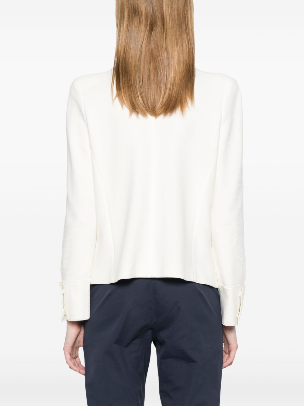 Emporio Armani Jackets Bianco Cotton Elastane