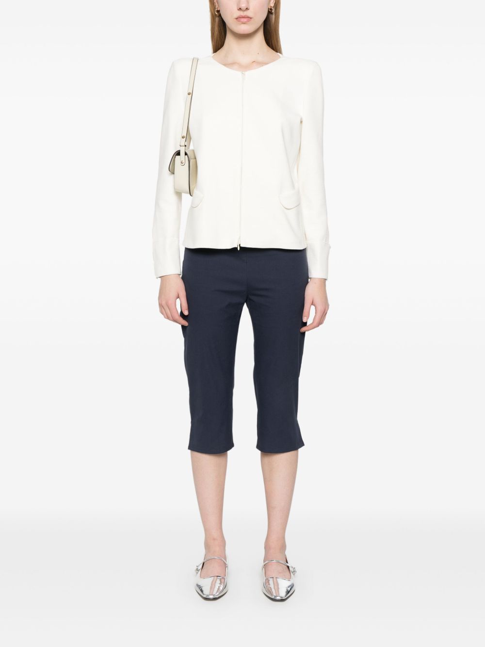 Emporio Armani Jackets Bianco Cotton Elastane
