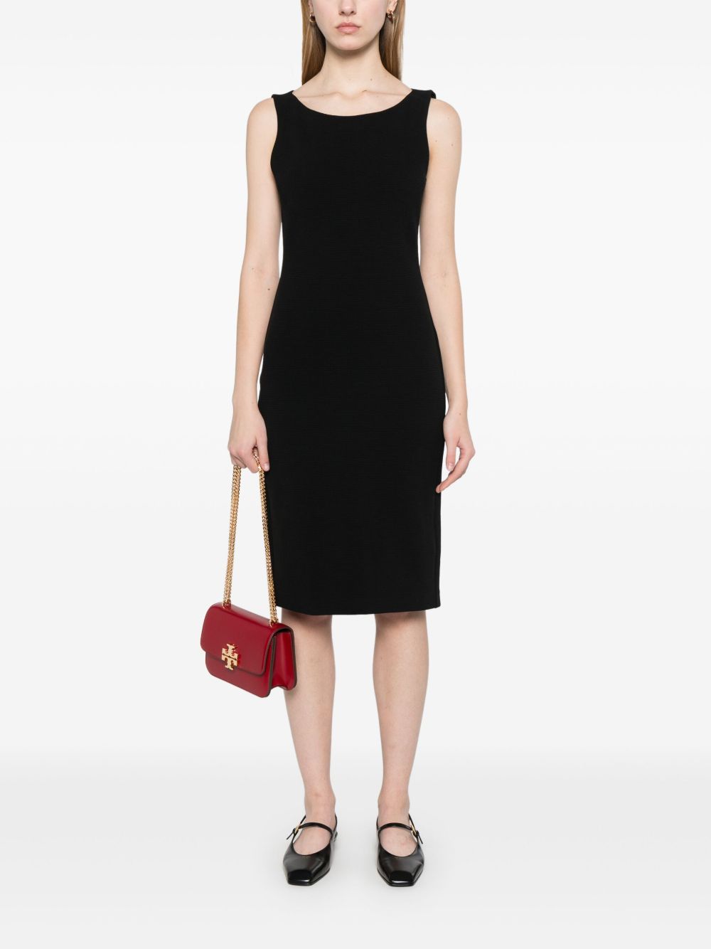 Emporio Armani Dresses Nero Cotton Elastane