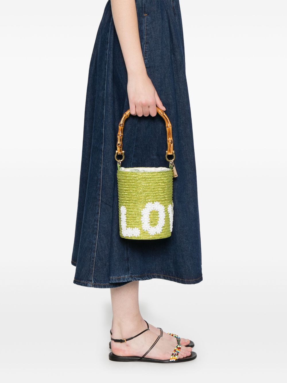 La Milanesa Bags Green Raffia