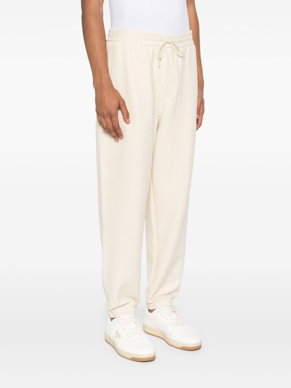Emporio Armani Trousers Ecru Cotton Lyocell Elastane