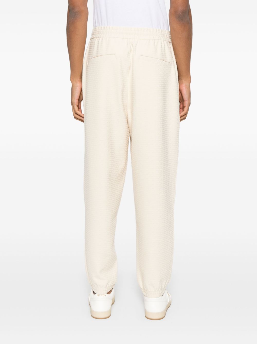 Emporio Armani Trousers Ecru Cotton Lyocell Elastane
