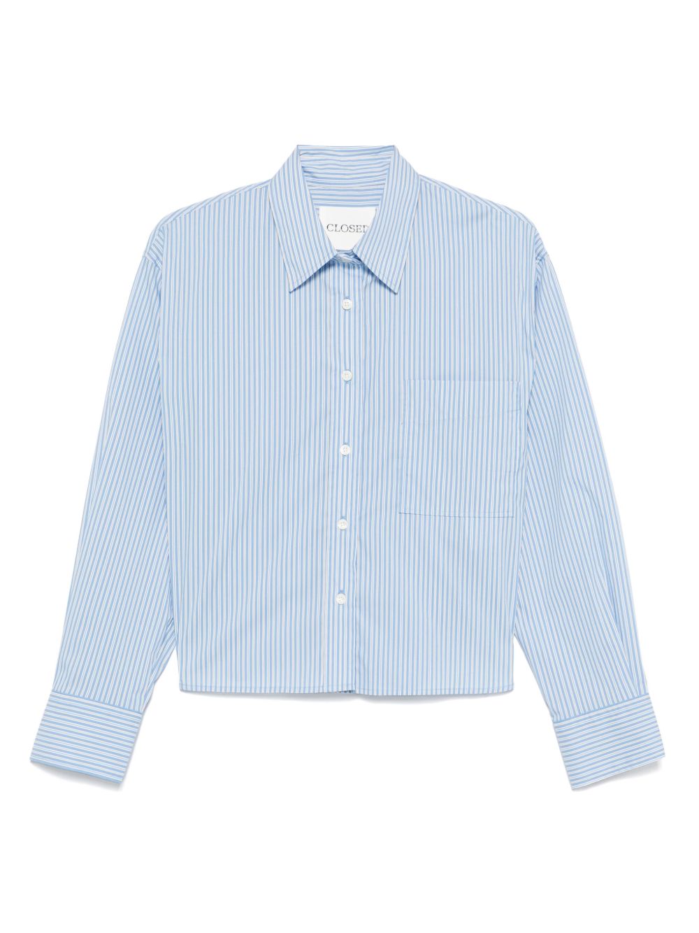 Closed Shirts Blue Cotton Nylon Elastane