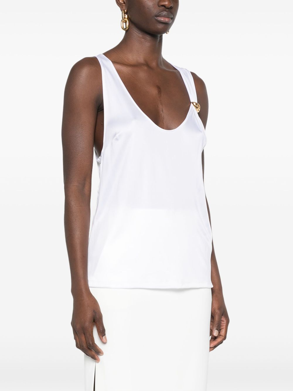 Elisabetta Franchi Top Ivory Viscose