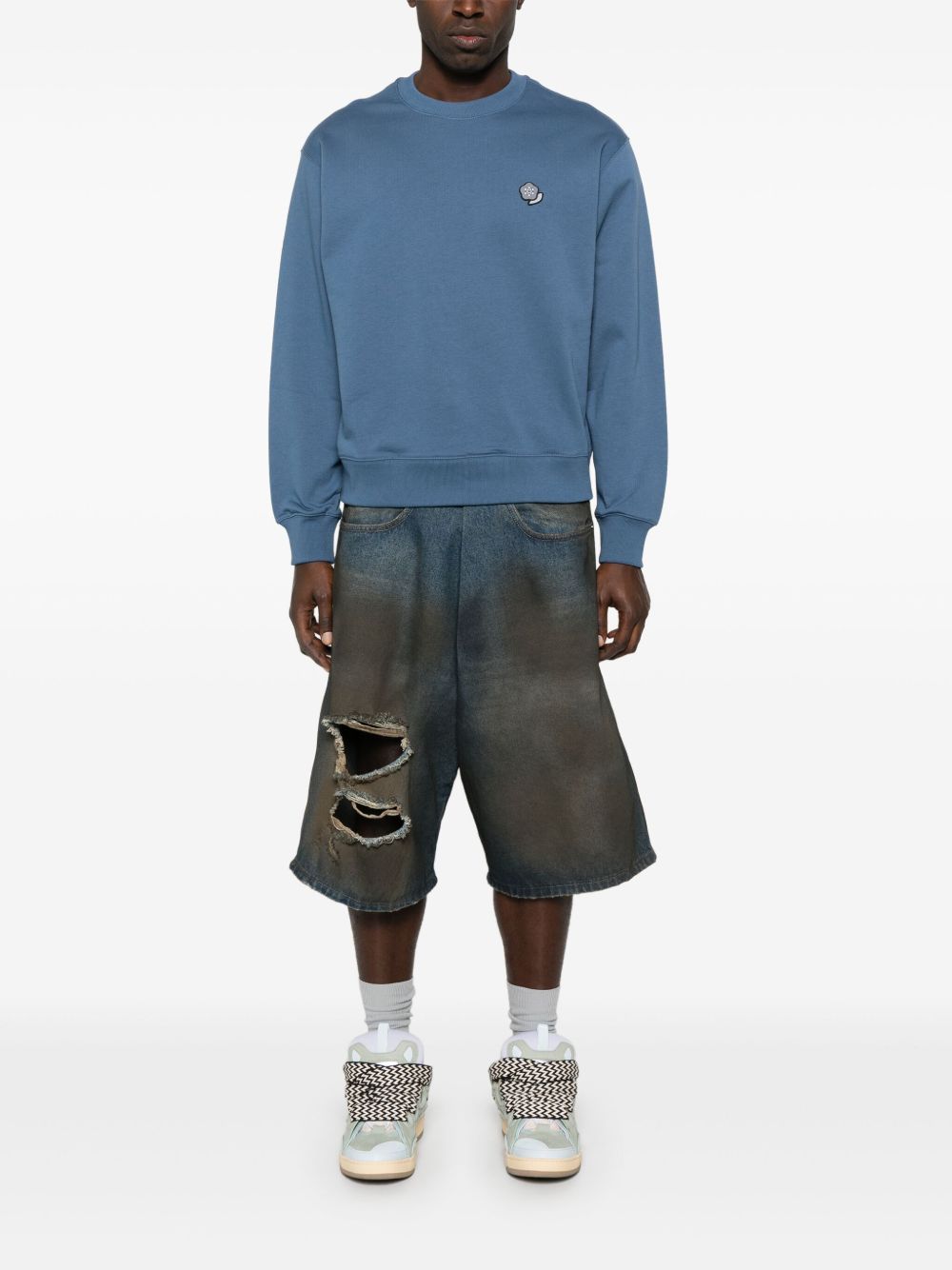 Kenzo Sweaters Clear Blue Cotton