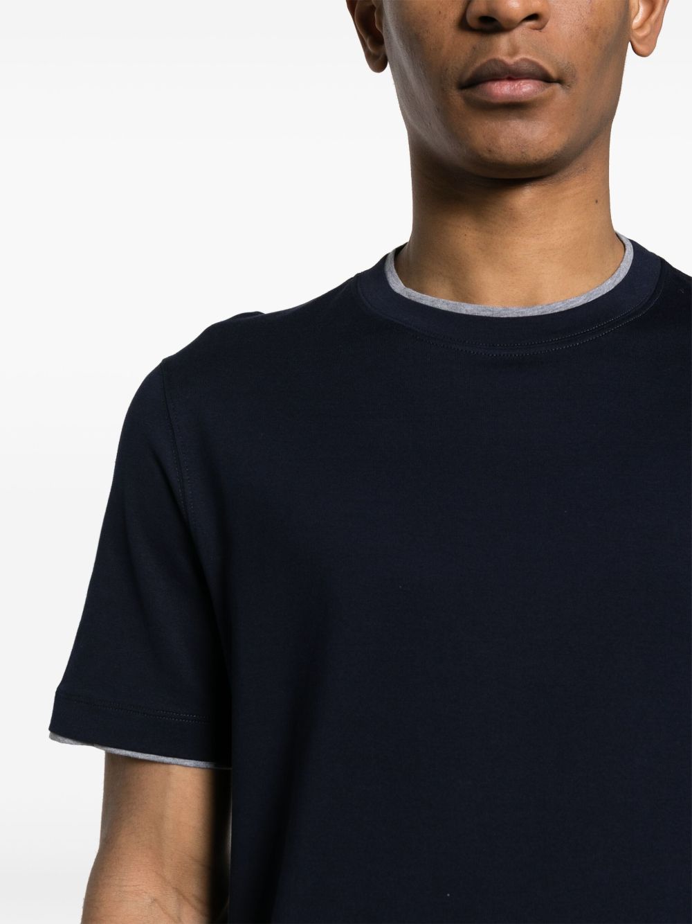 Brunello Cucinelli T-Shirts And Polos Blu Cotton