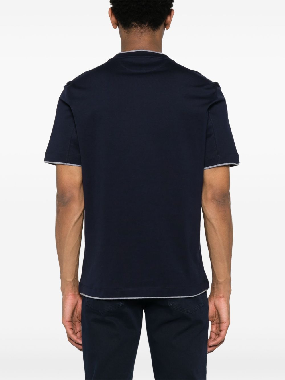 Brunello Cucinelli T-Shirts And Polos Blu Cotton