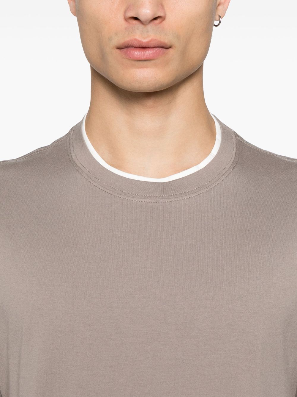 Brunello Cucinelli T-Shirts And Polos Marrone Cotton
