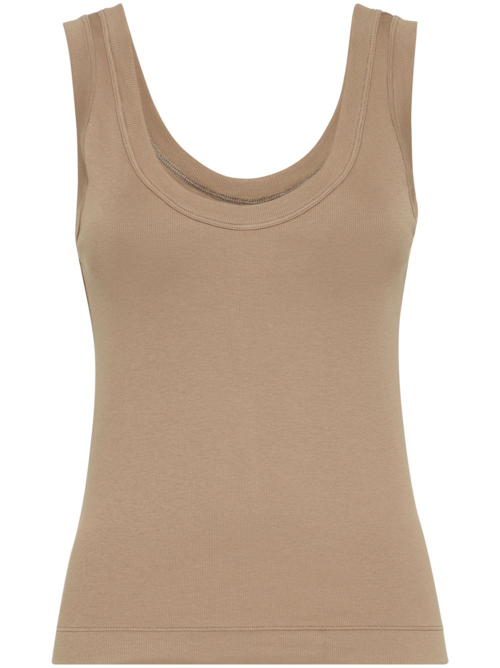Brunello Cucinelli Top Marrone Chiaro Cotton