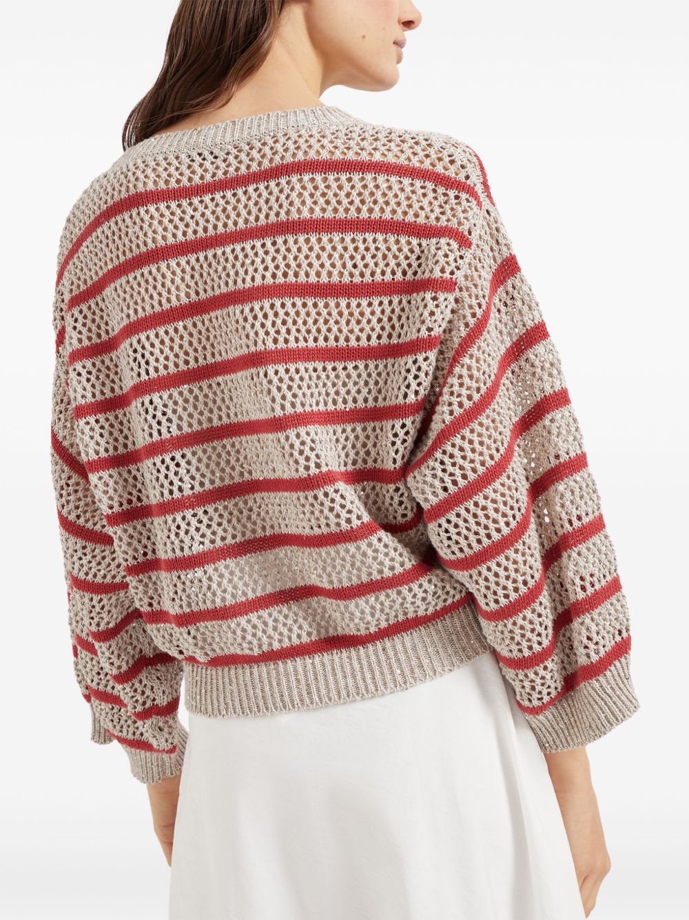 Brunello Cucinelli Sweaters Rosso Linen/flax