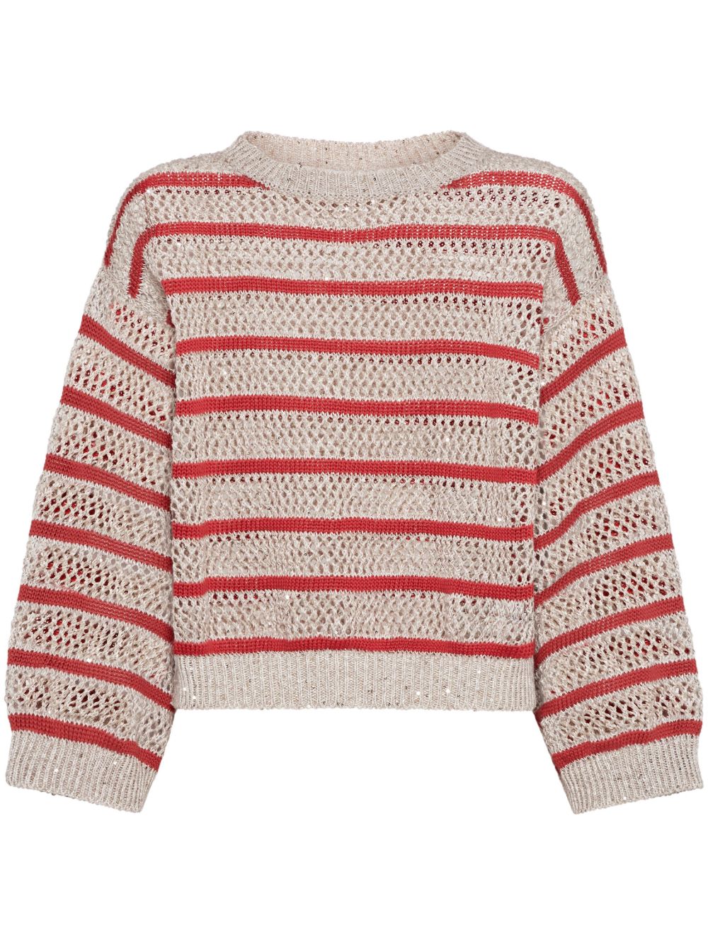 Brunello Cucinelli Sweaters Rosso Linen/flax