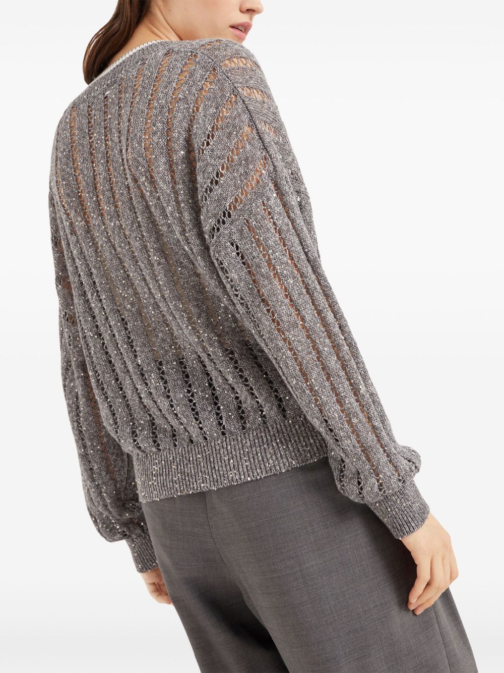 Brunello Cucinelli Sweaters Grigio Eco Linen