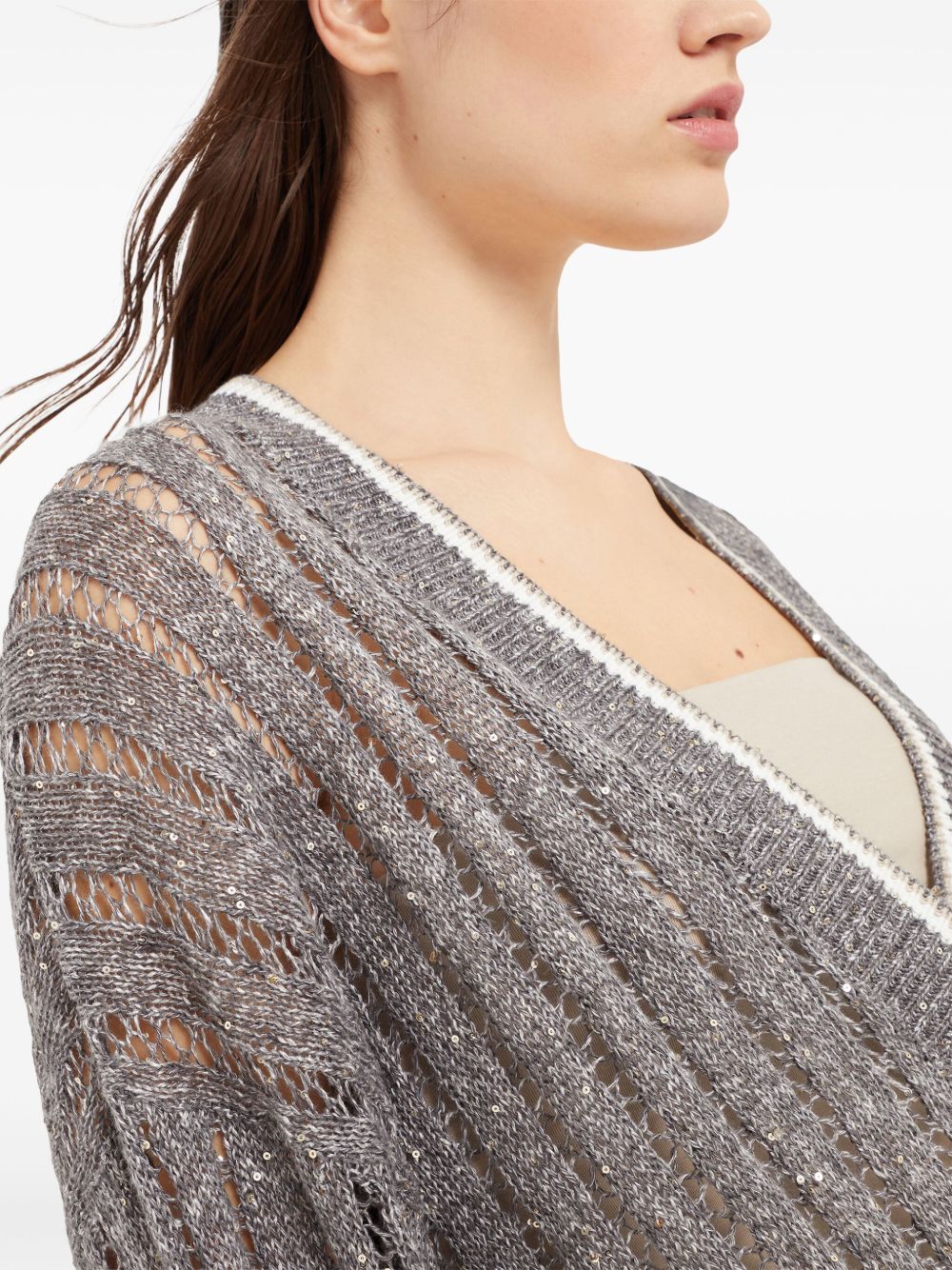 Brunello Cucinelli Sweaters Grigio Eco Linen