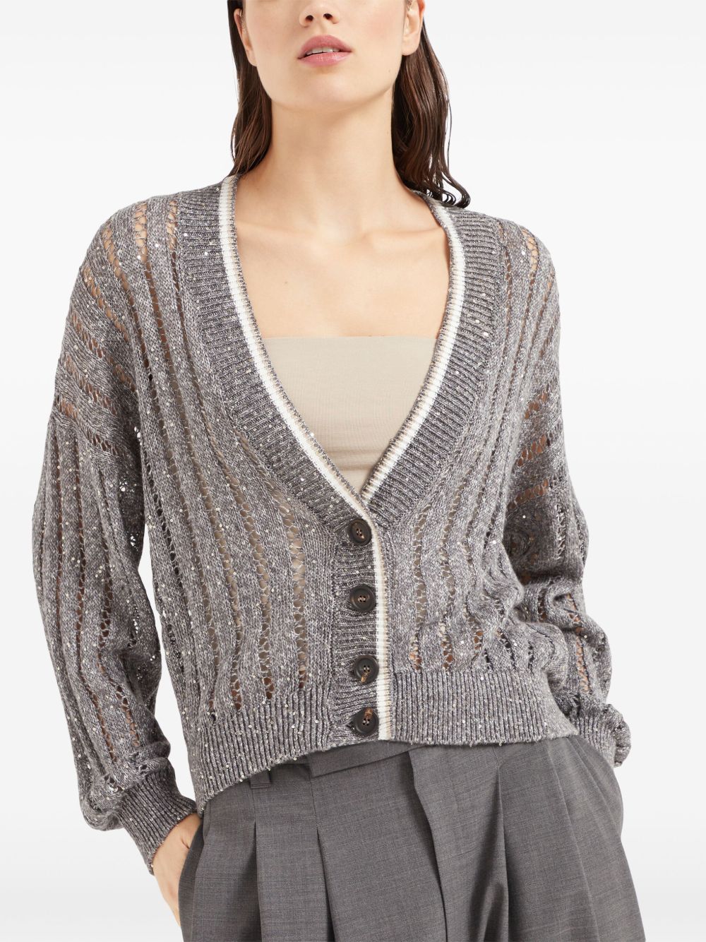 Brunello Cucinelli Sweaters Grigio Eco Linen