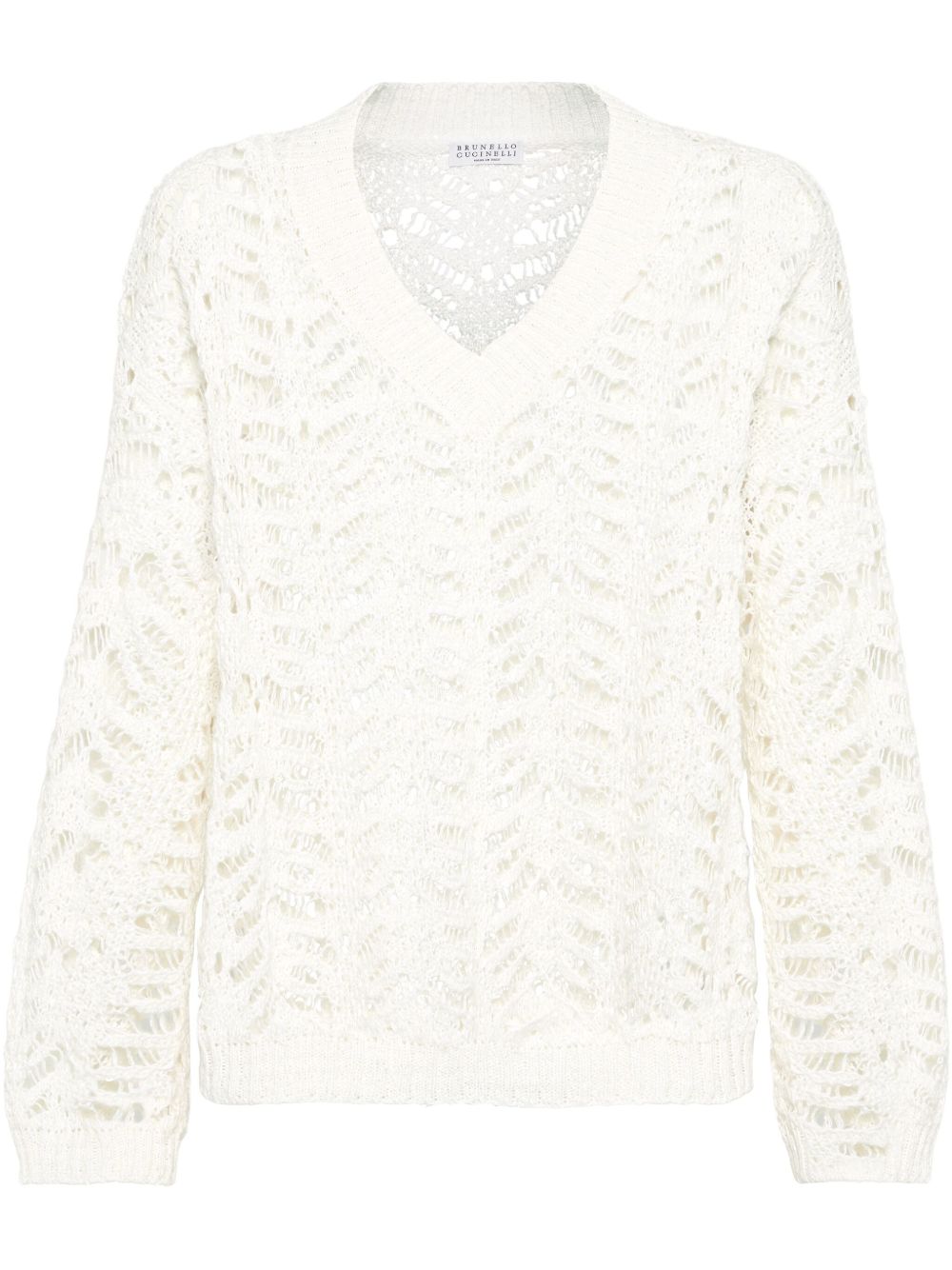 Brunello Cucinelli Sweaters Bianco Linen/flax