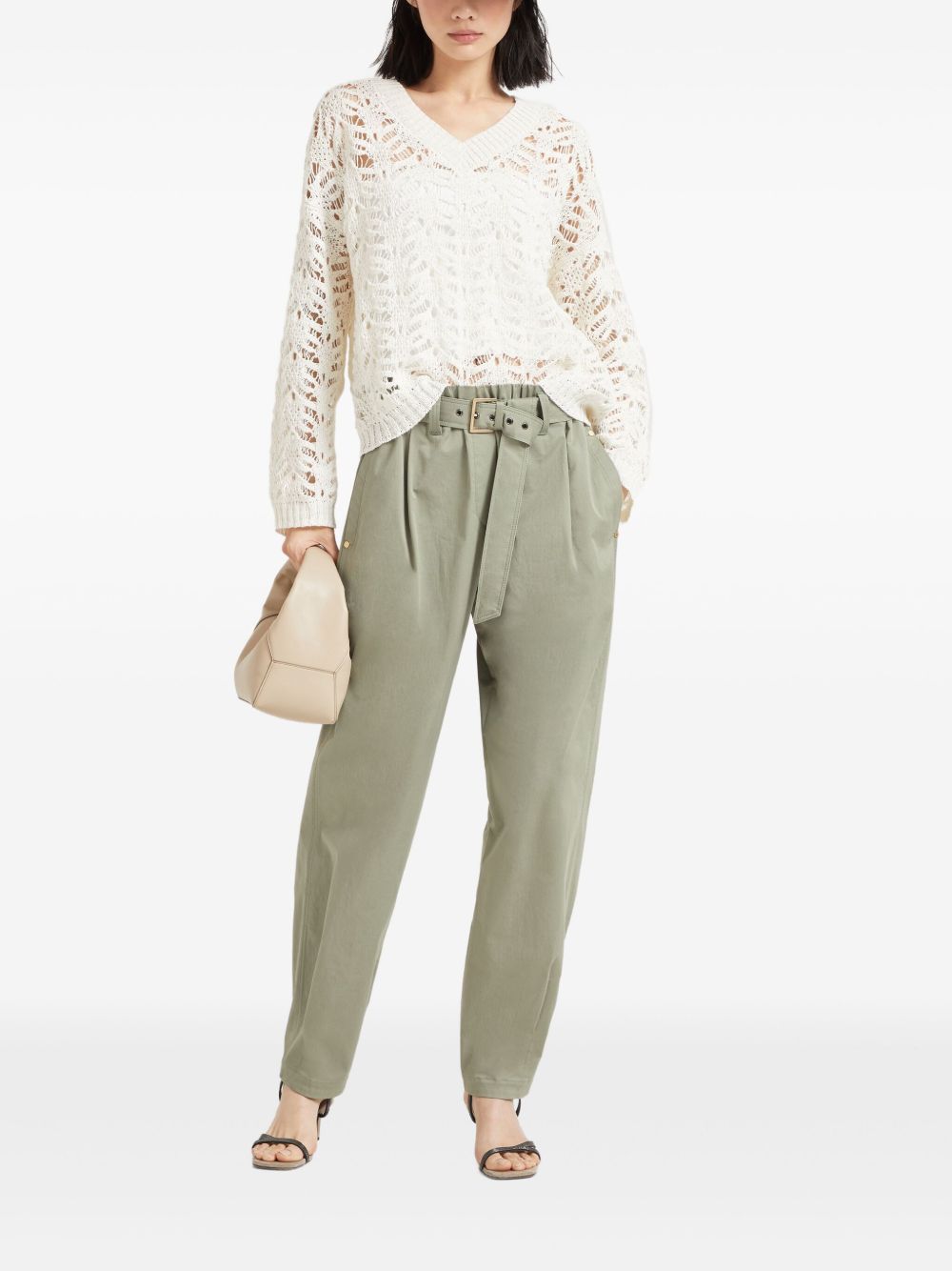 Brunello Cucinelli Sweaters Bianco Linen/flax