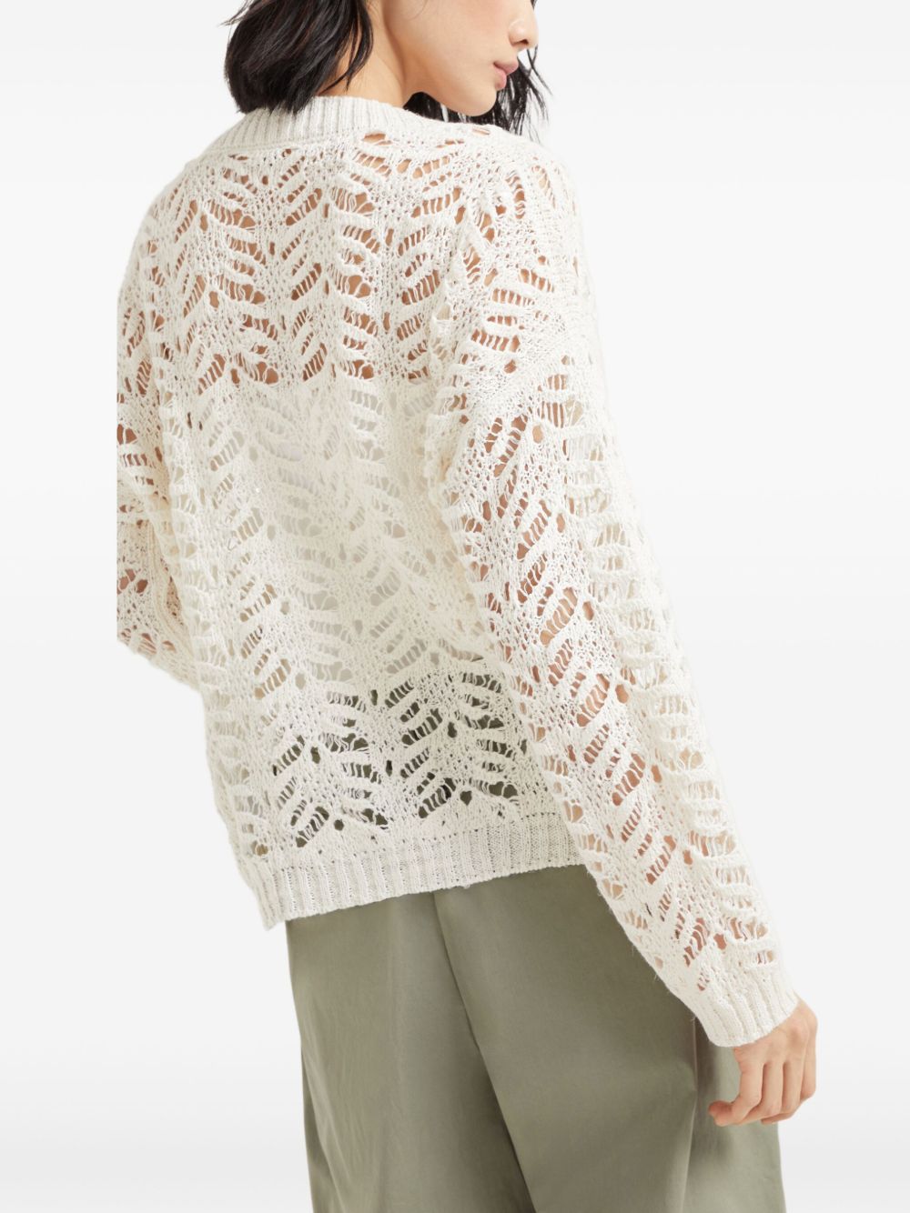 Brunello Cucinelli Sweaters Bianco Linen/flax