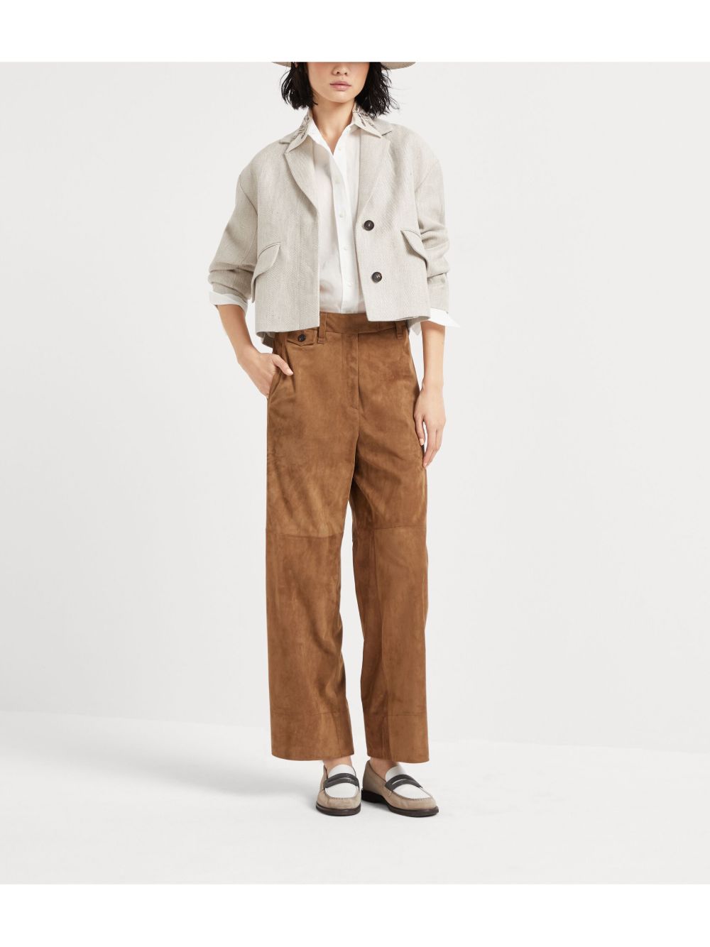 Brunello Cucinelli Shirts Bianco Mother Of Pearl