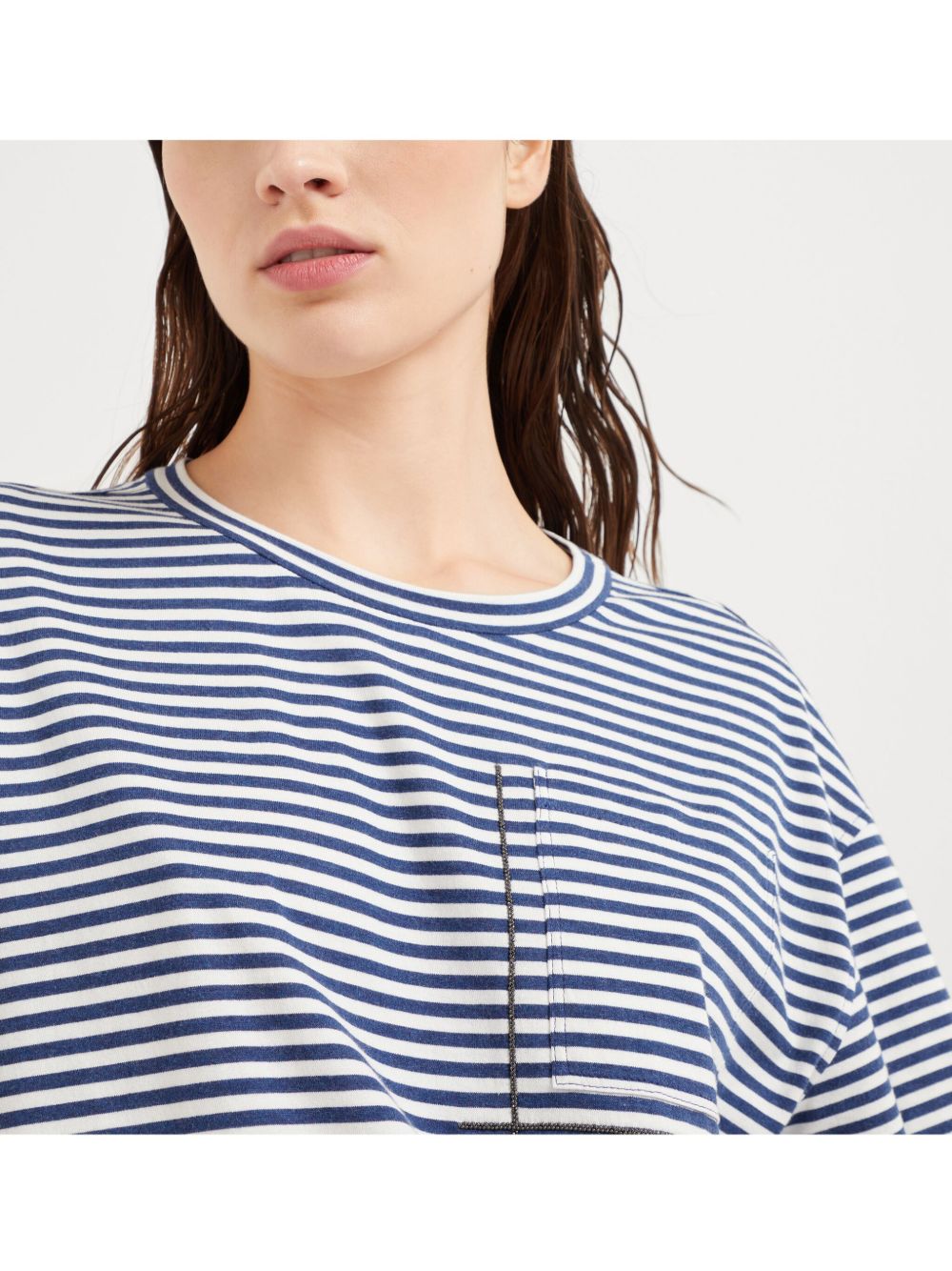 Brunello Cucinelli T-Shirts And Polos Blu Cotton