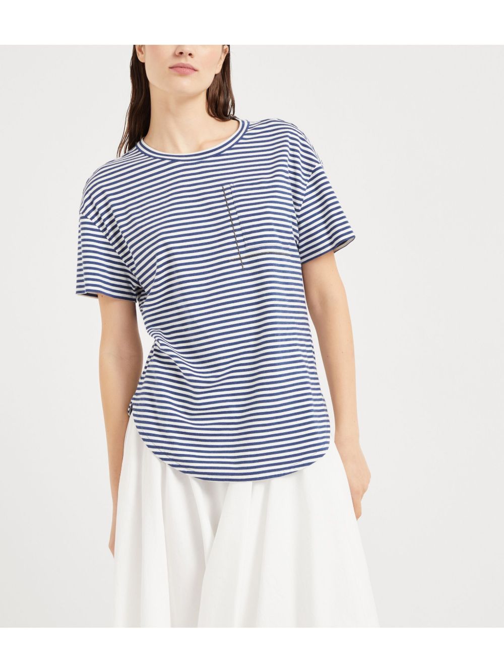 Brunello Cucinelli T-Shirts And Polos Blu Cotton