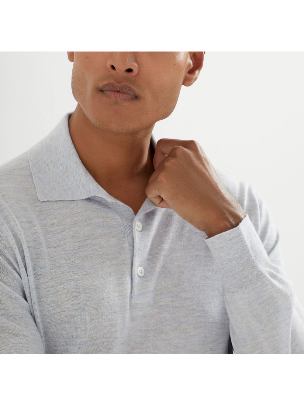 Brunello Cucinelli T-Shirts And Polos Azzurro Cashmere