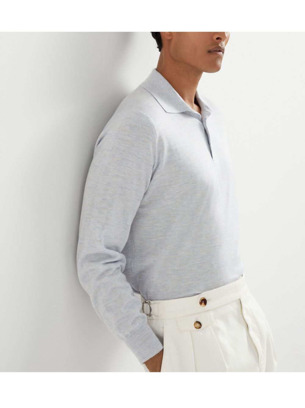 Brunello Cucinelli T-Shirts And Polos Azzurro Cashmere