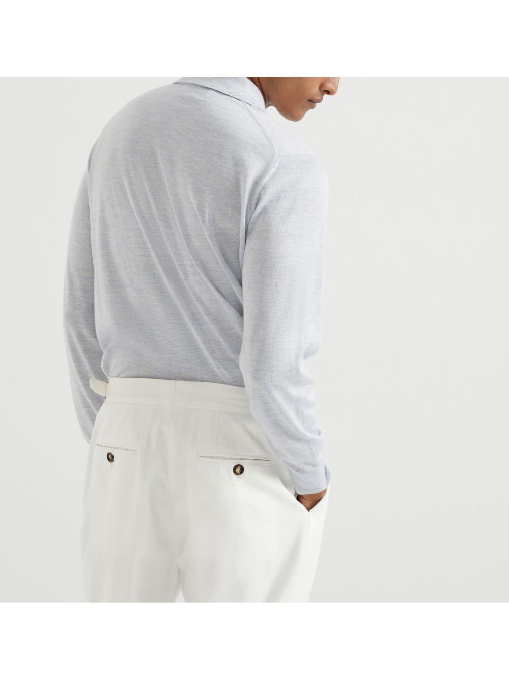 Brunello Cucinelli T-Shirts And Polos Azzurro Cashmere