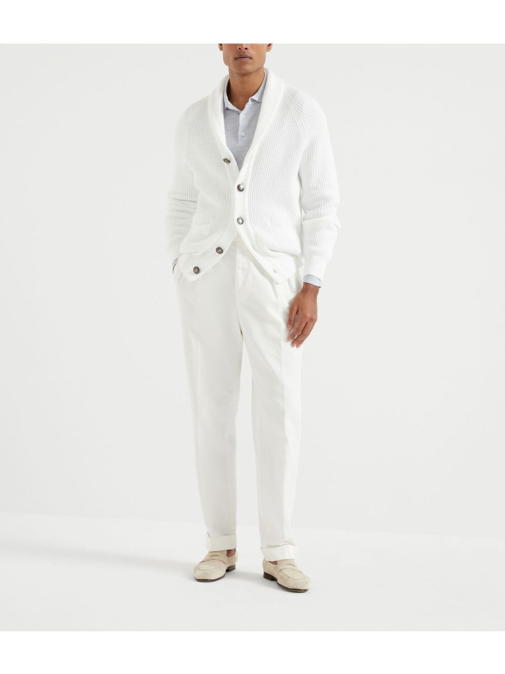 Brunello Cucinelli T-Shirts And Polos Azzurro Cashmere